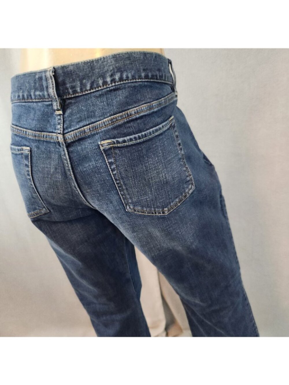 Old Navy Blue Stretch Boot Cut Mid Rise Denim Blue Jean Size 12 R LARGE 34 Wx 31 - Picture 6 of 8